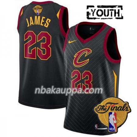 Cleveland Cavaliers LeBron James 23 2018 NBA Finals Patch Nike Musta Pelipaidat Swingman - Lasten